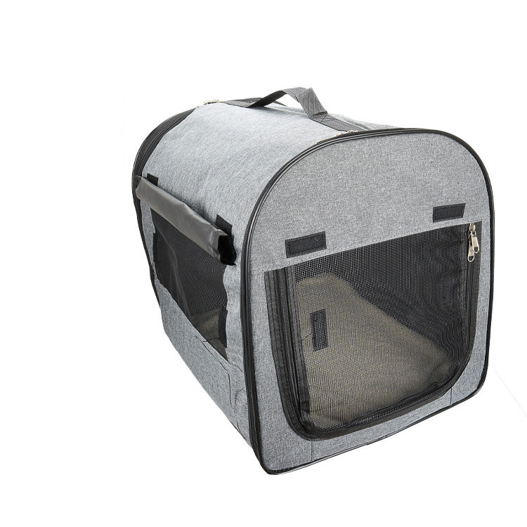 PawJourney Portable Gray Pet Travel Bag - Simple Design, Ventilated, Safe