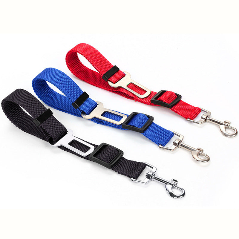 Pet Car Safety Leash - Durable, Adjustable, and Easy-to-Use Seatbelt Leash for Dogs - Available in Black, Red, and Blue