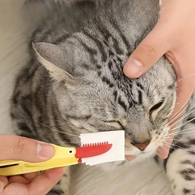 Cat Eye Cleaning Tool - Gentle, Ergonomic, and Hygienic Eye Care for Cats - Available in Yellow and Blue