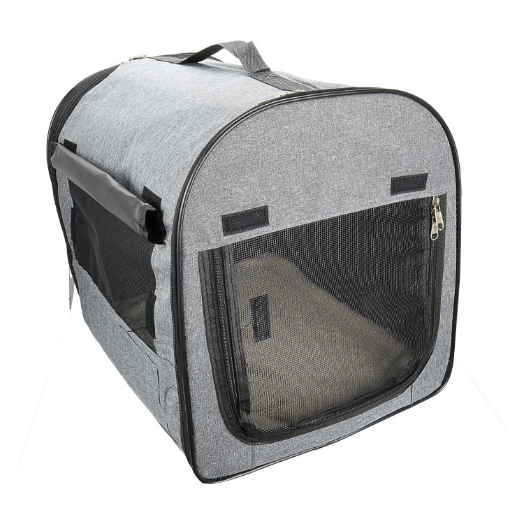 PawJourney Portable Gray Pet Travel Bag - Simple Design, Ventilated, Safe