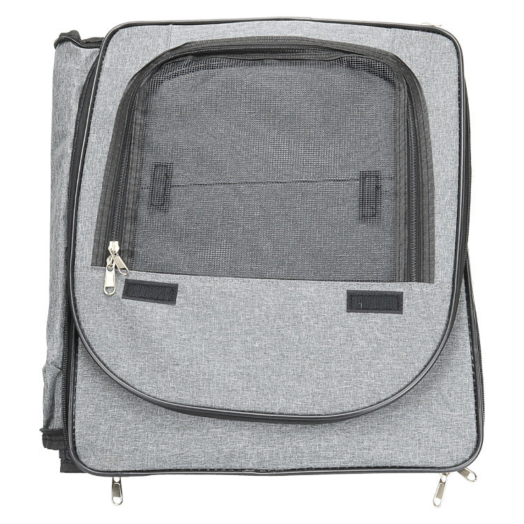 PawJourney Portable Gray Pet Travel Bag - Simple Design, Ventilated, Safe