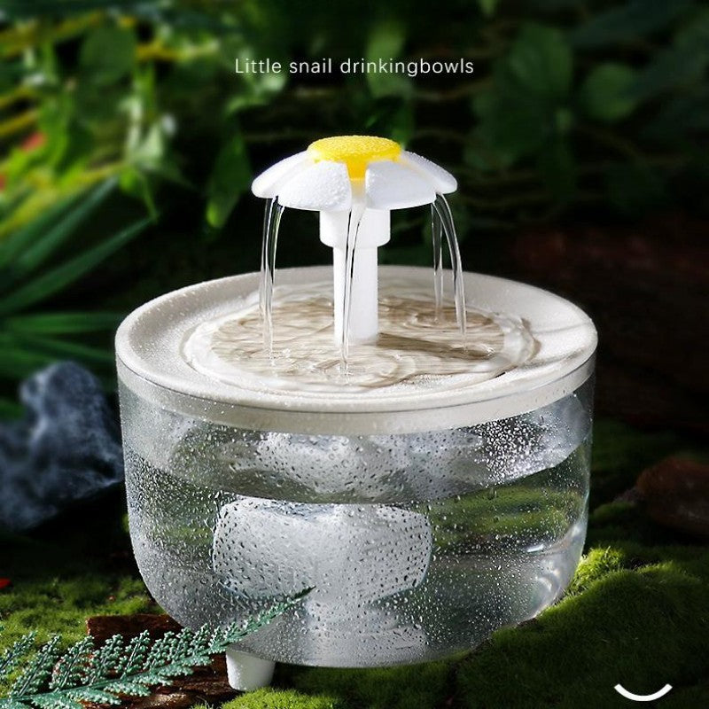 PurrFlow Automatic Circulating Cat Water Fountain - Flower-like Outlet, Filtration System, Quiet Operation