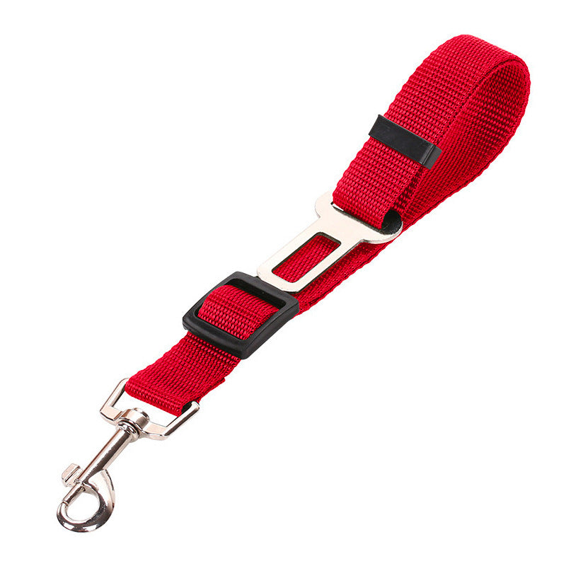 Pet Car Safety Leash - Durable, Adjustable, and Easy-to-Use Seatbelt Leash for Dogs - Available in Black, Red, and Blue