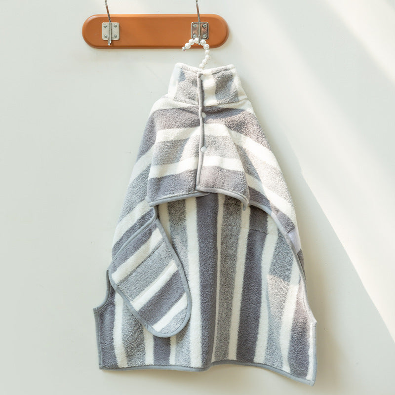 PawDry Quick-drying Striped Dog Bathrobe - Absorbent, Comfortable, Easy to Use