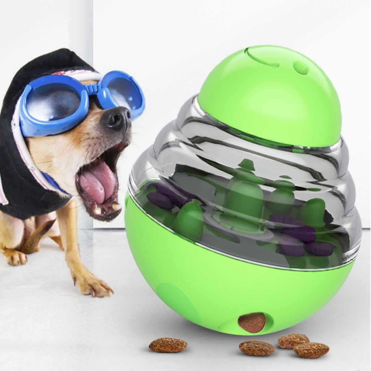 Cosmic Chow Astronaut-Themed Pet Treat Dispenser Toy - Interactive Feeding for Cats and Dogs, Non-Toxic Rubber